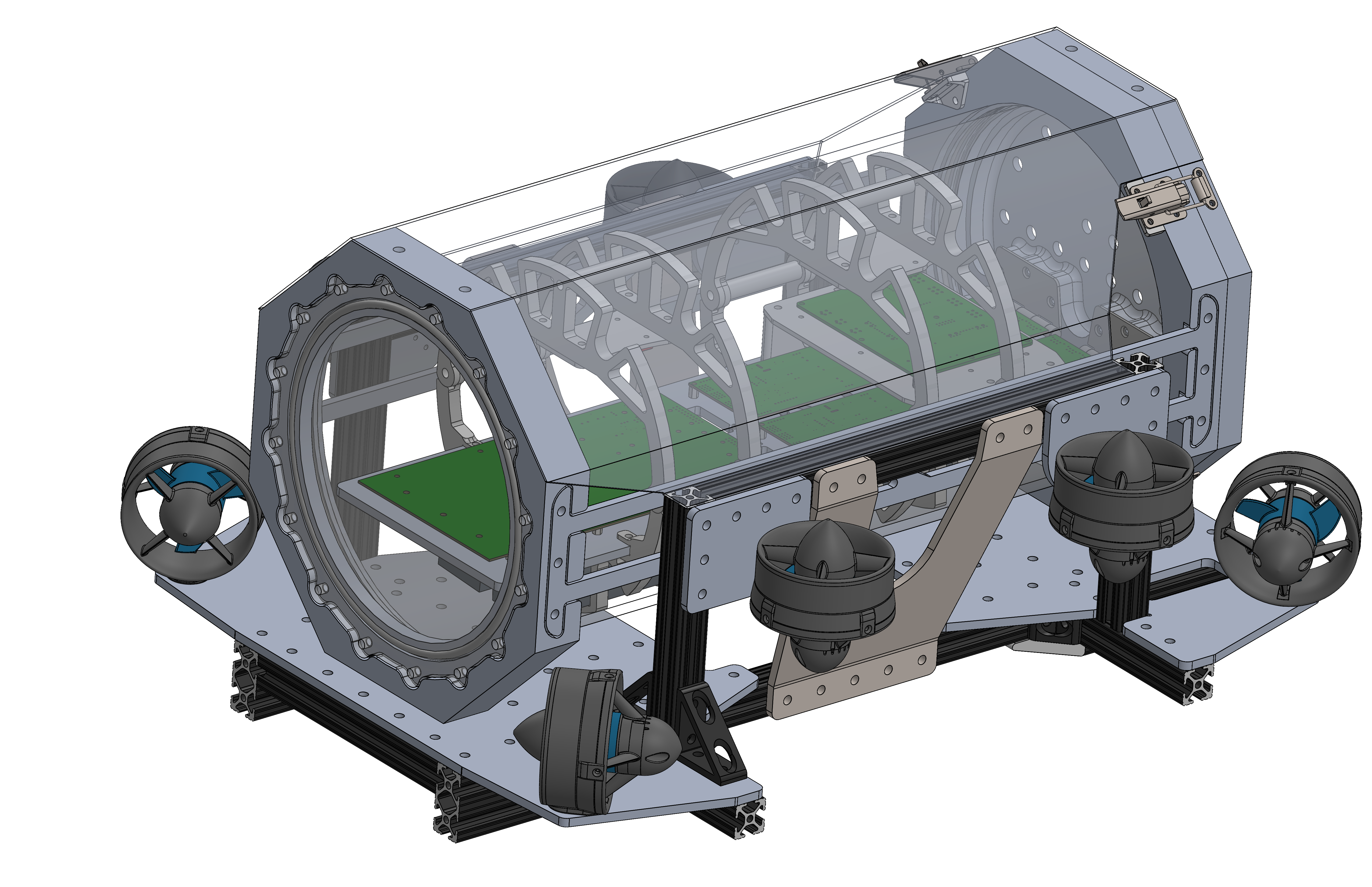 CAD render of Barracuda's new, lighter frame the team rebuilt around at competition.