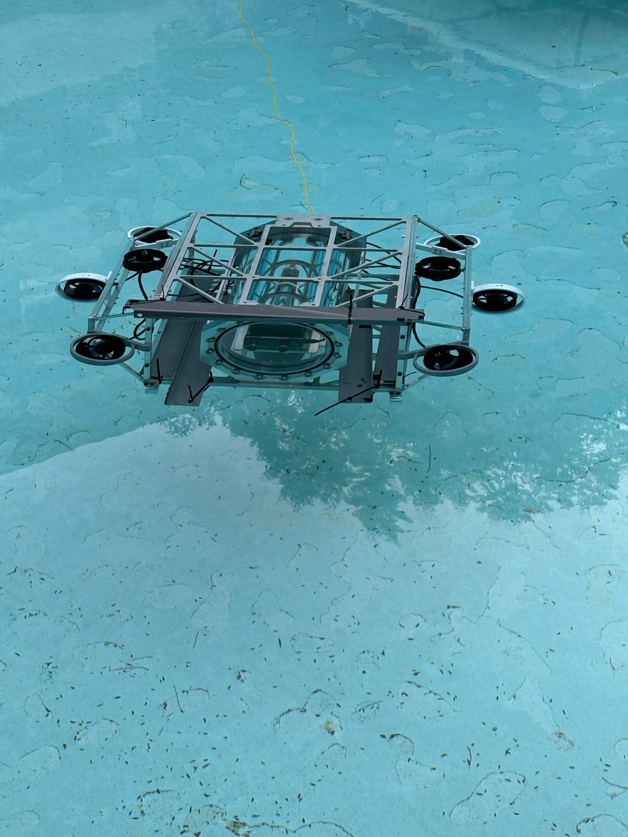 Barracuda floating in the pool during the May 2 full-system operations run.
